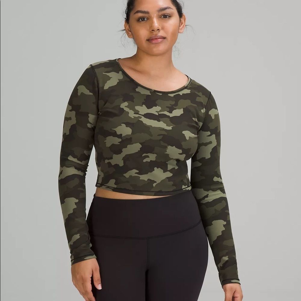 Garage Women| Ladies Long Sleeve Camo CropTop Size S